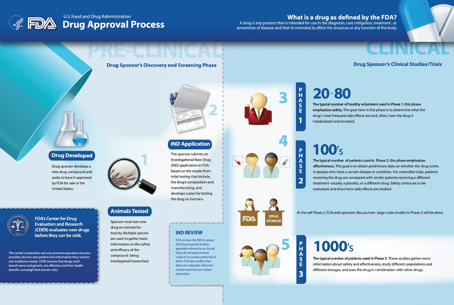 FDA drug approval process infographic